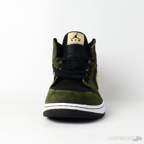 Air Jordan 1 Mid Military Olive (Premium Batch)